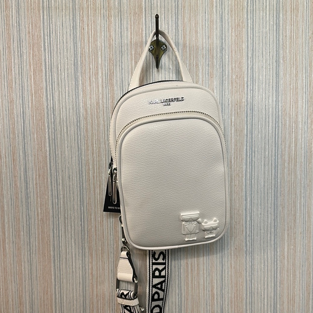 NWT Karl Lagerfeld White Belt Bag